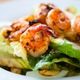 best shrimp salad in curry hut indian restaurant in koh, samui thailand